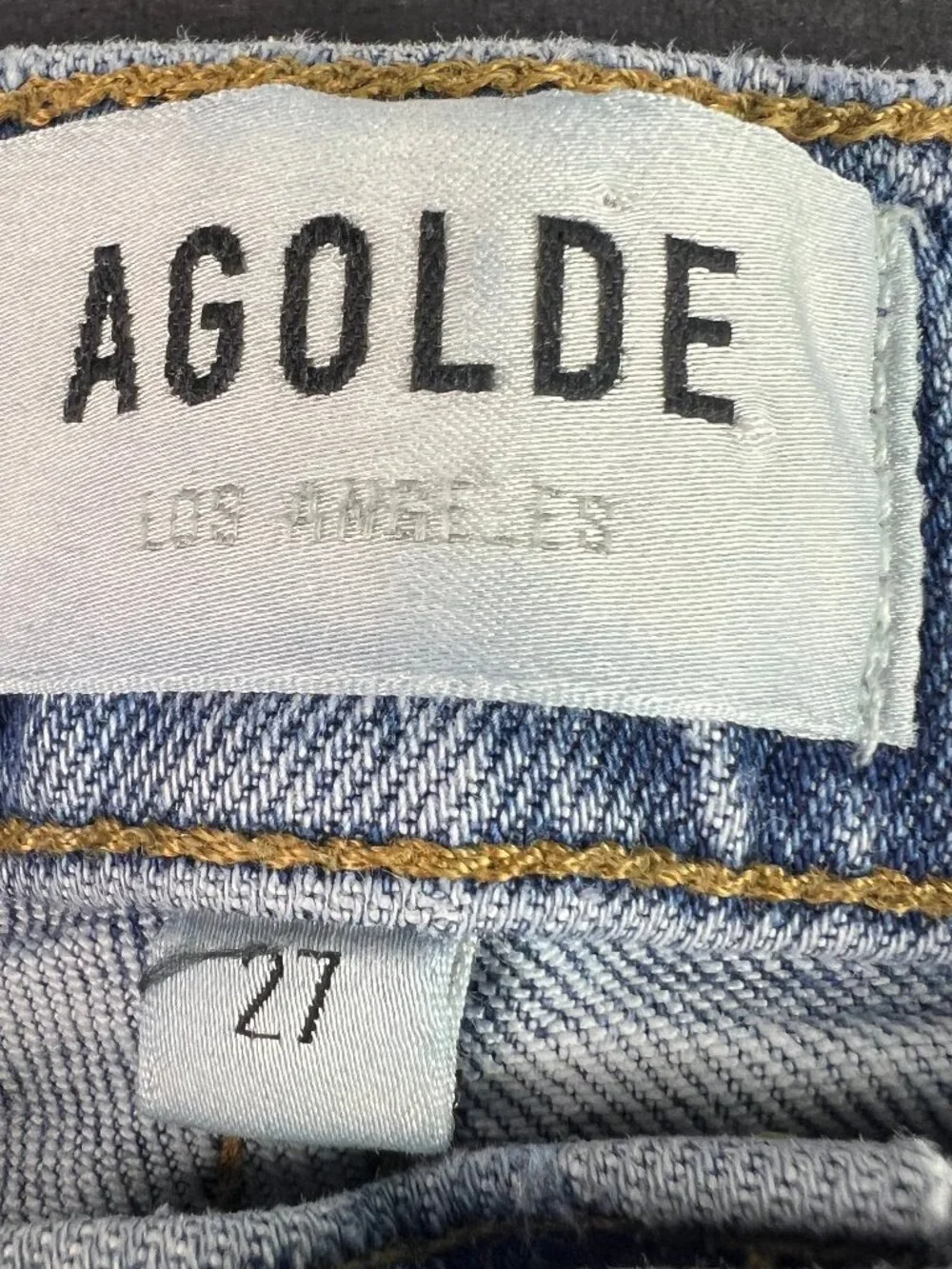 AGOLDE Jeans Womens 26x25* Riley High Rise Straight Crop Blue Faded Denim Tag 27